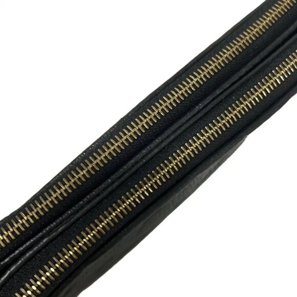 Auth LOUIS VUITTON Pochette Double Zip M68568 Noir Monogram Empreinte - Picture 14 of 16